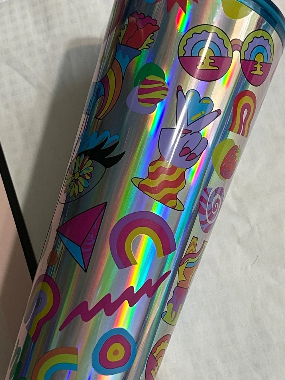 Starbucks Pride Holographic Rainbow Tumbler - Tim Singleton